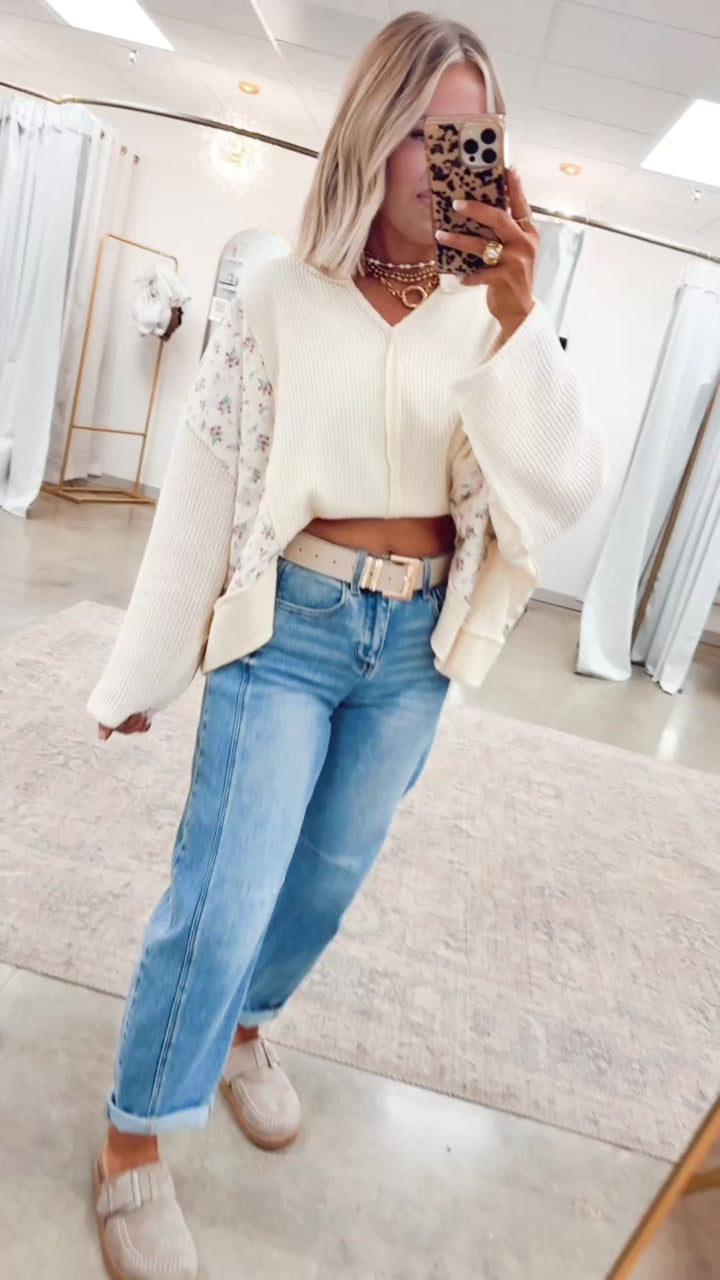 Moonlit Moss Top-Cream