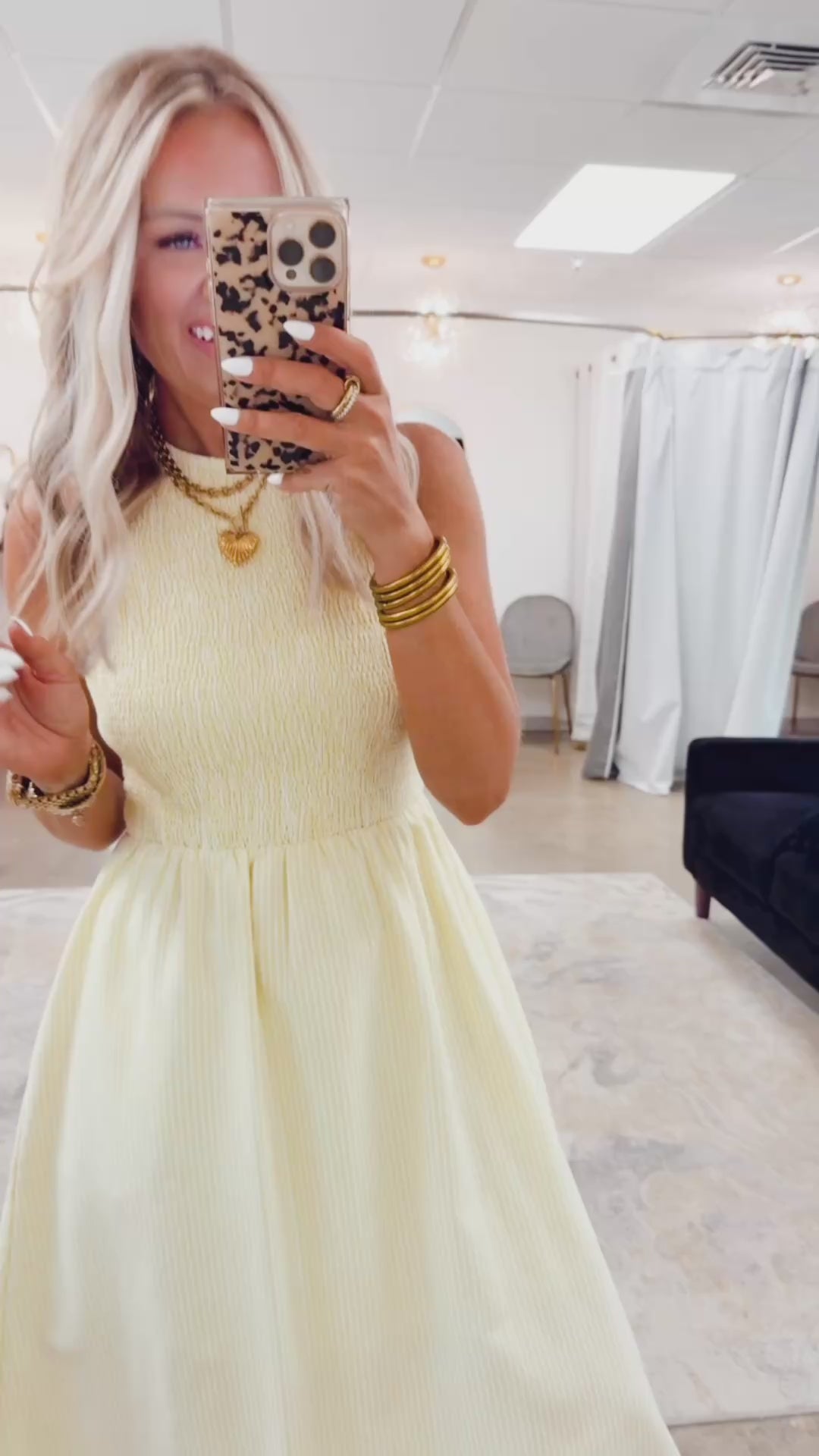 Springtide Midi Dress- Daisy/White