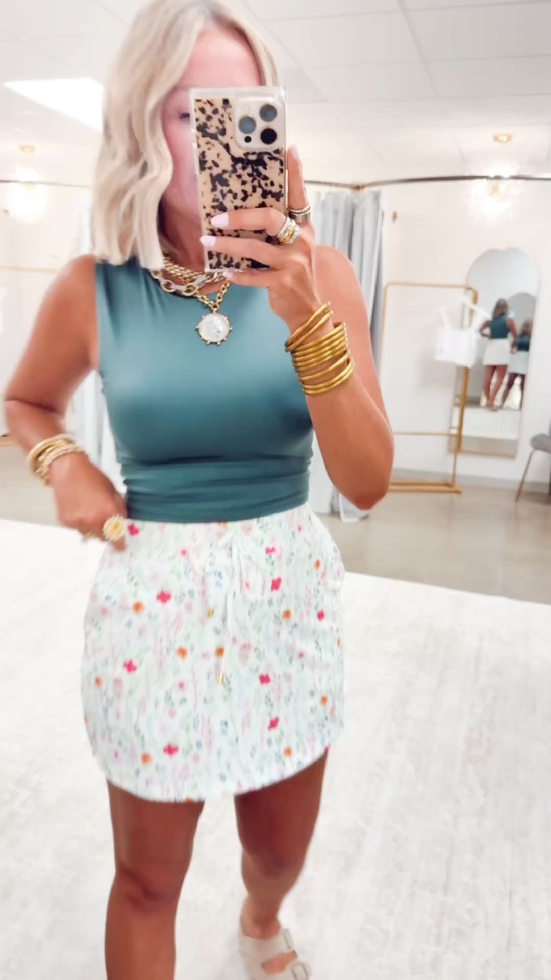 The Spring Happy Blooms Skort
