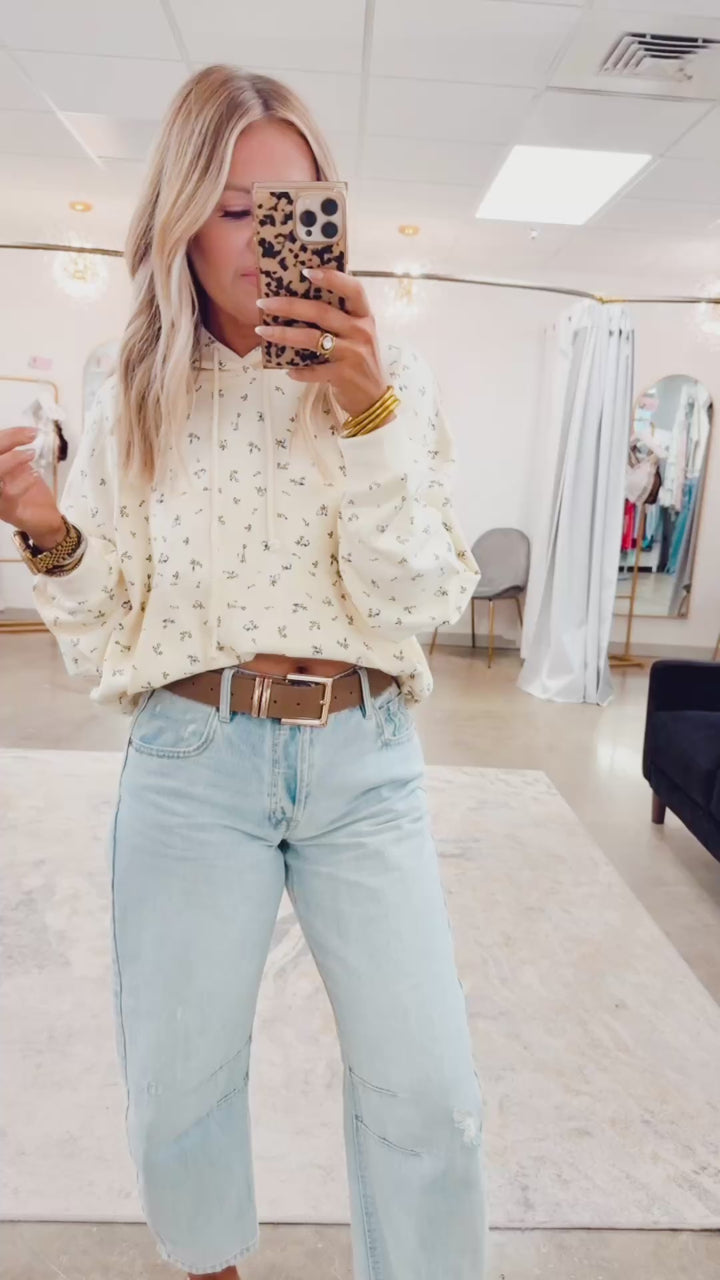 Floral French Terry Hoodie