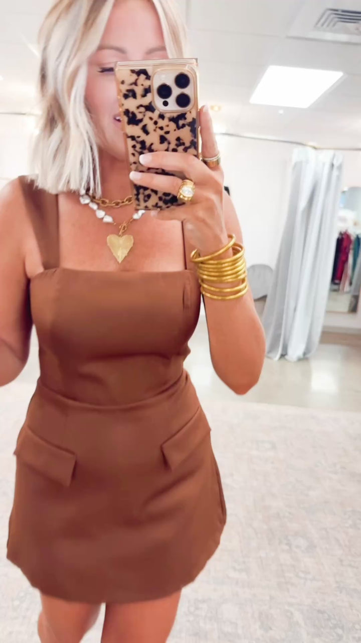 The Tinsel Mini Romper-Mocha