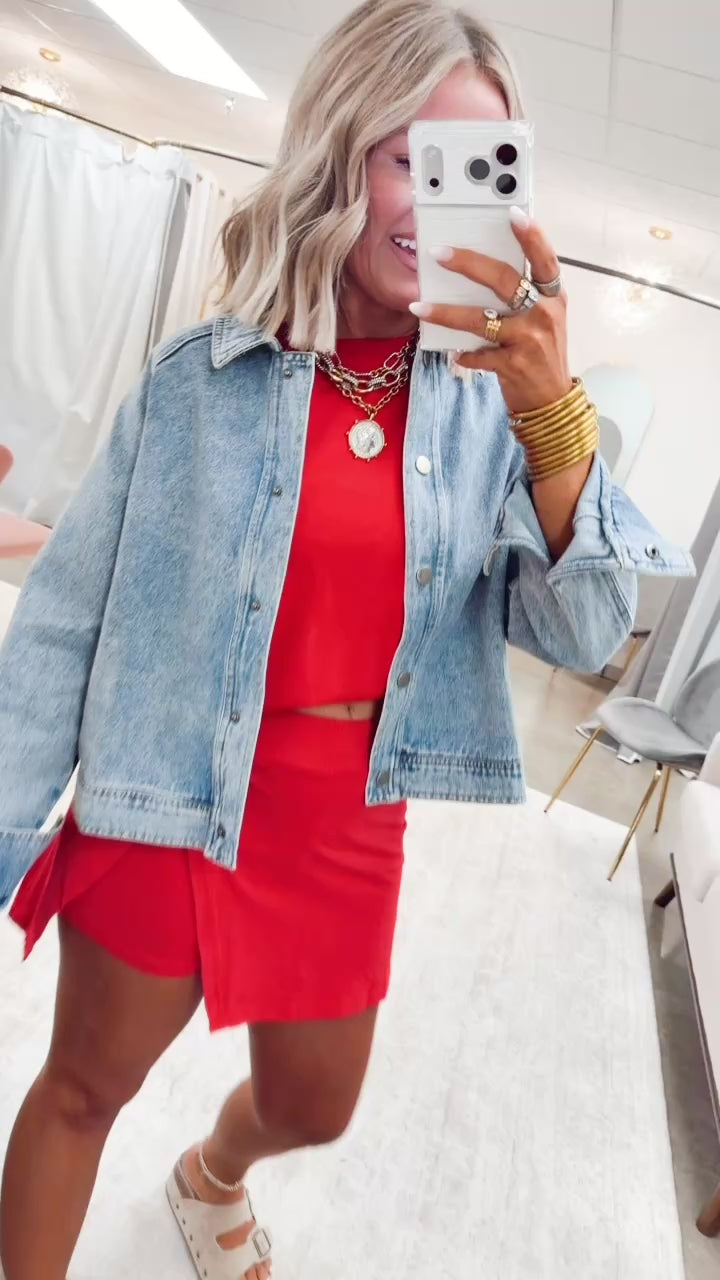 The Winston Cropped Denim Jacket
