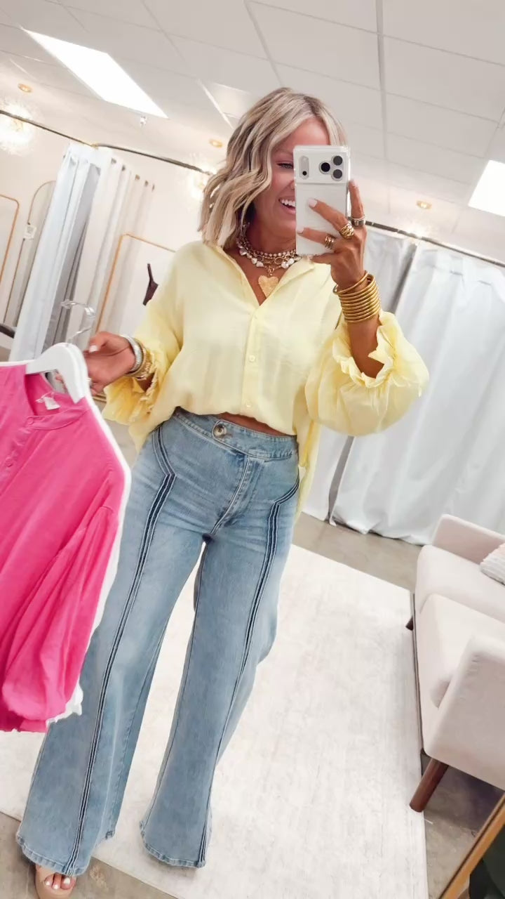 The Lucia Puff Sleeve Blouse-White