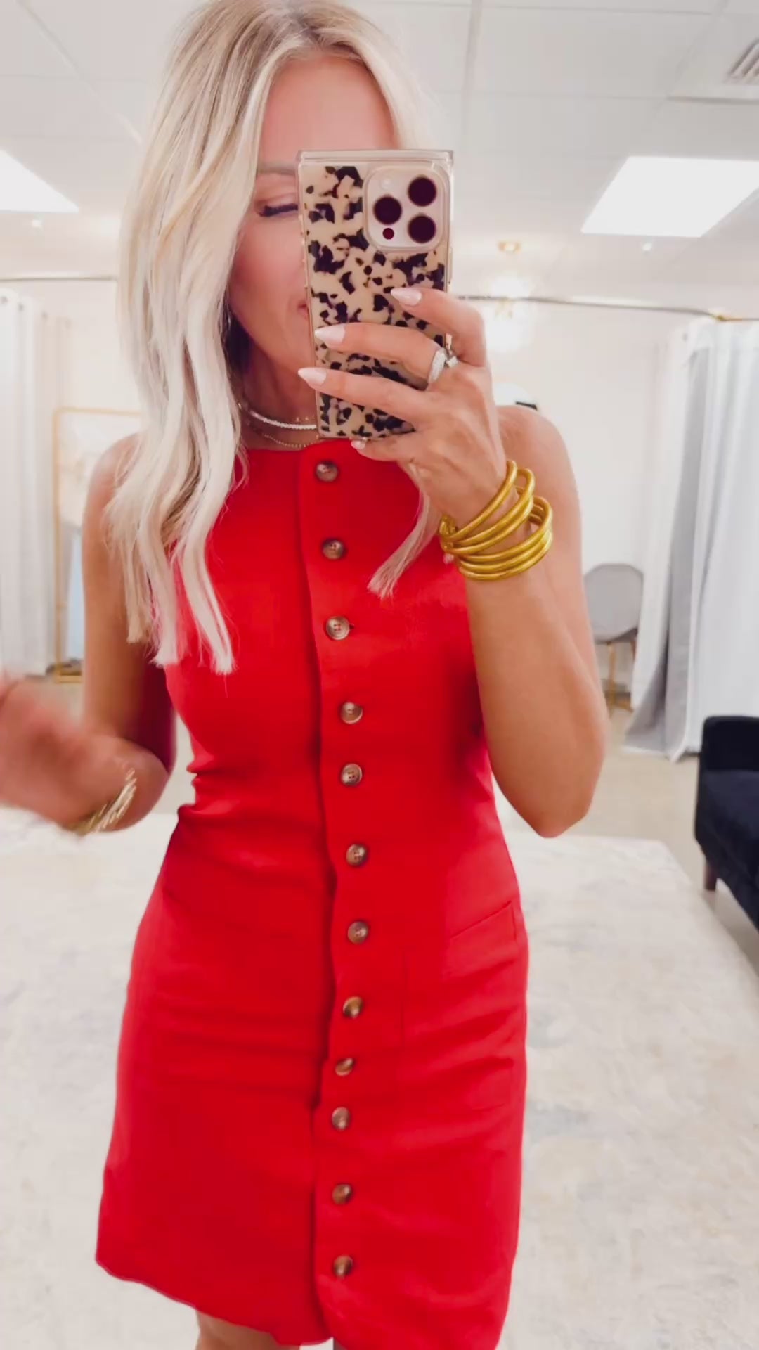 The Toscana Mini Dress-Red