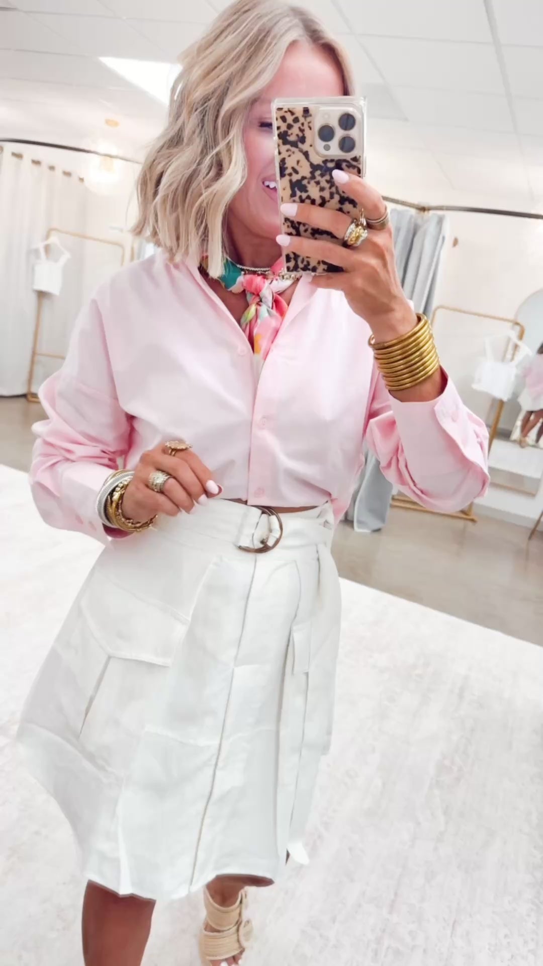 The Berkeley Cargo Skirt-White