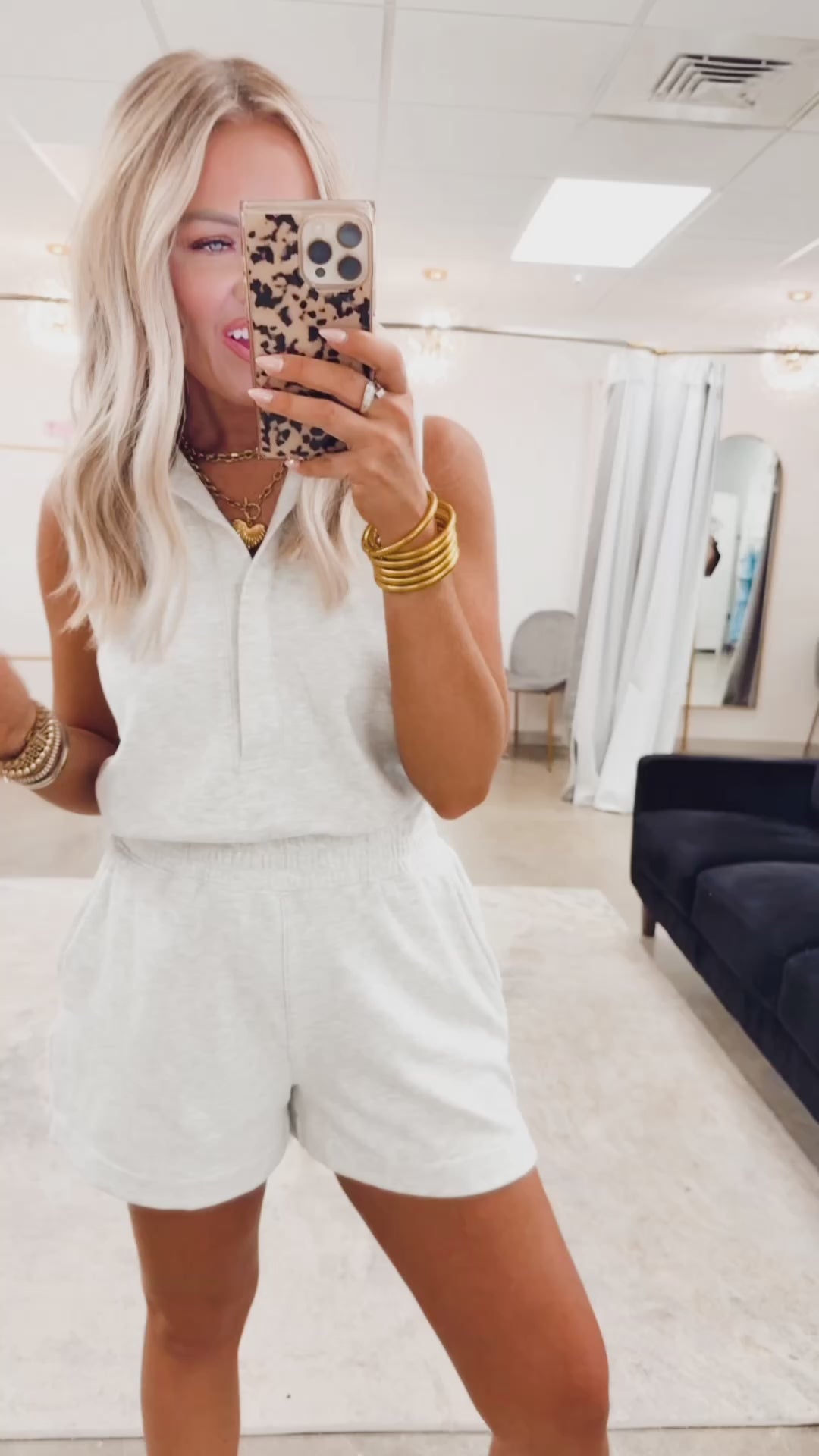 All Set Romper-Grey