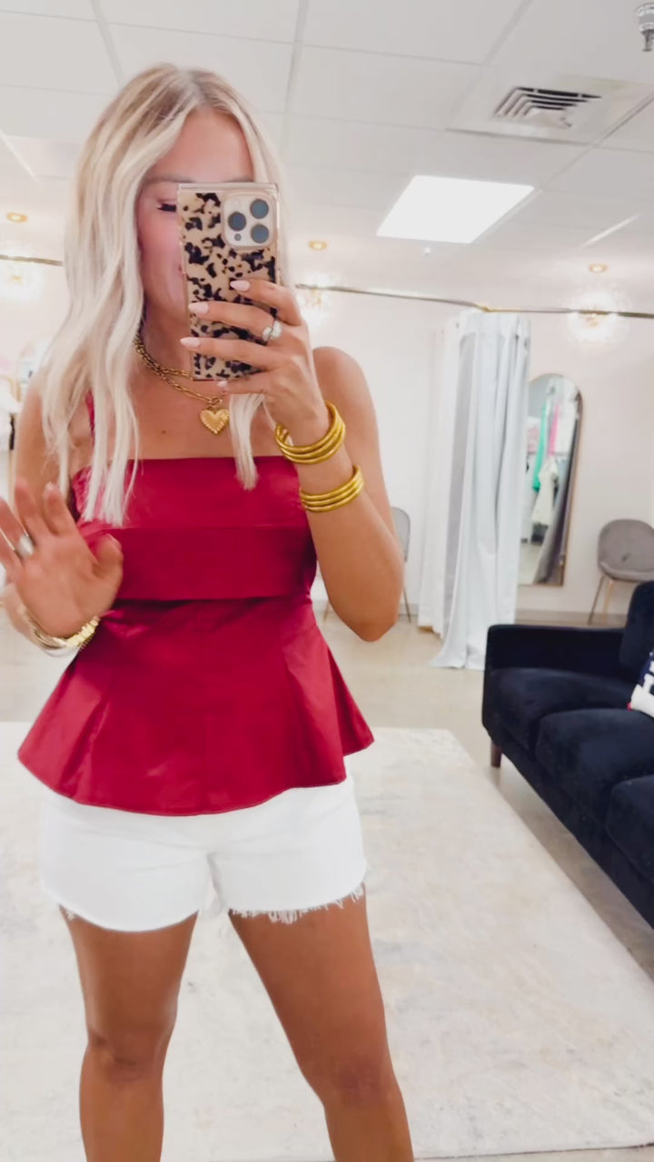 Marlo Poplin Flare Tank