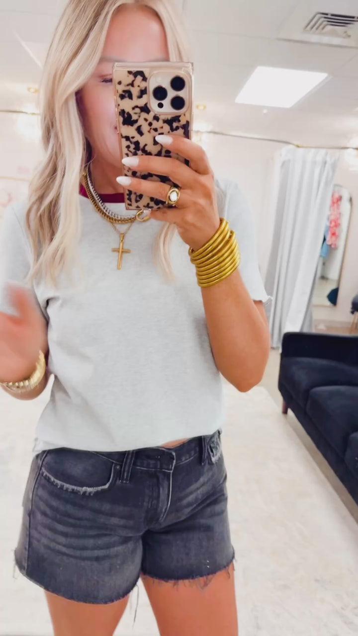 Ruby Scallop Babydoll Tee