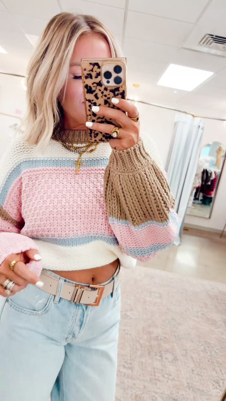 Cozy Colorblock Knit Sweater