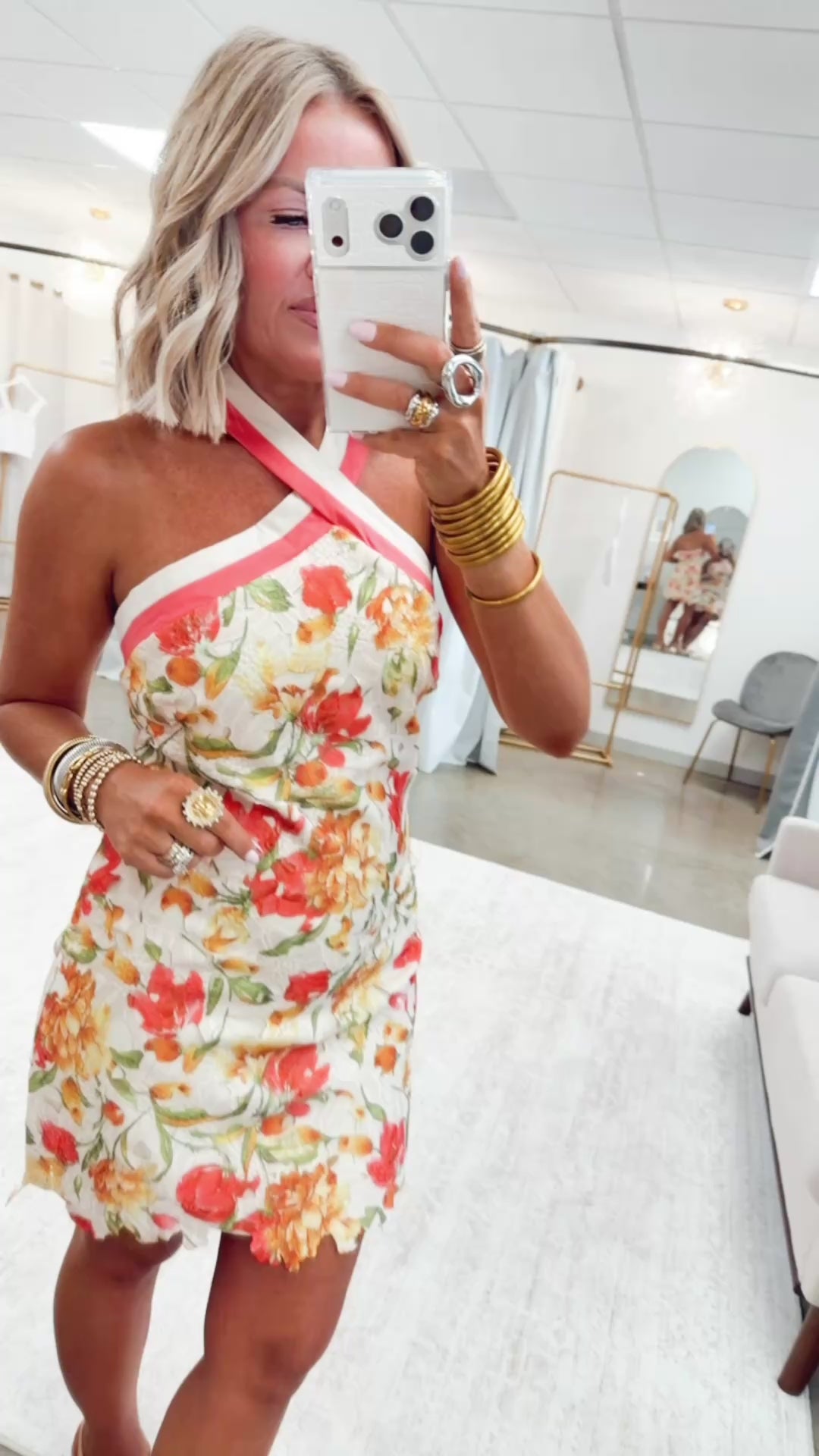 The Sunset Blossom Mini Dress