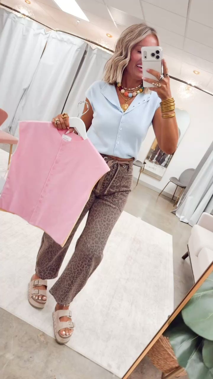 Emilie Mock Neck Top-Lemon