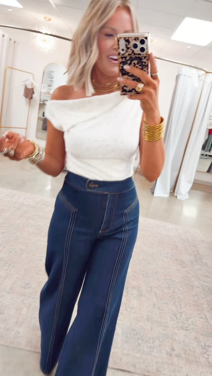 Estelle Scarf Neck Lace Top