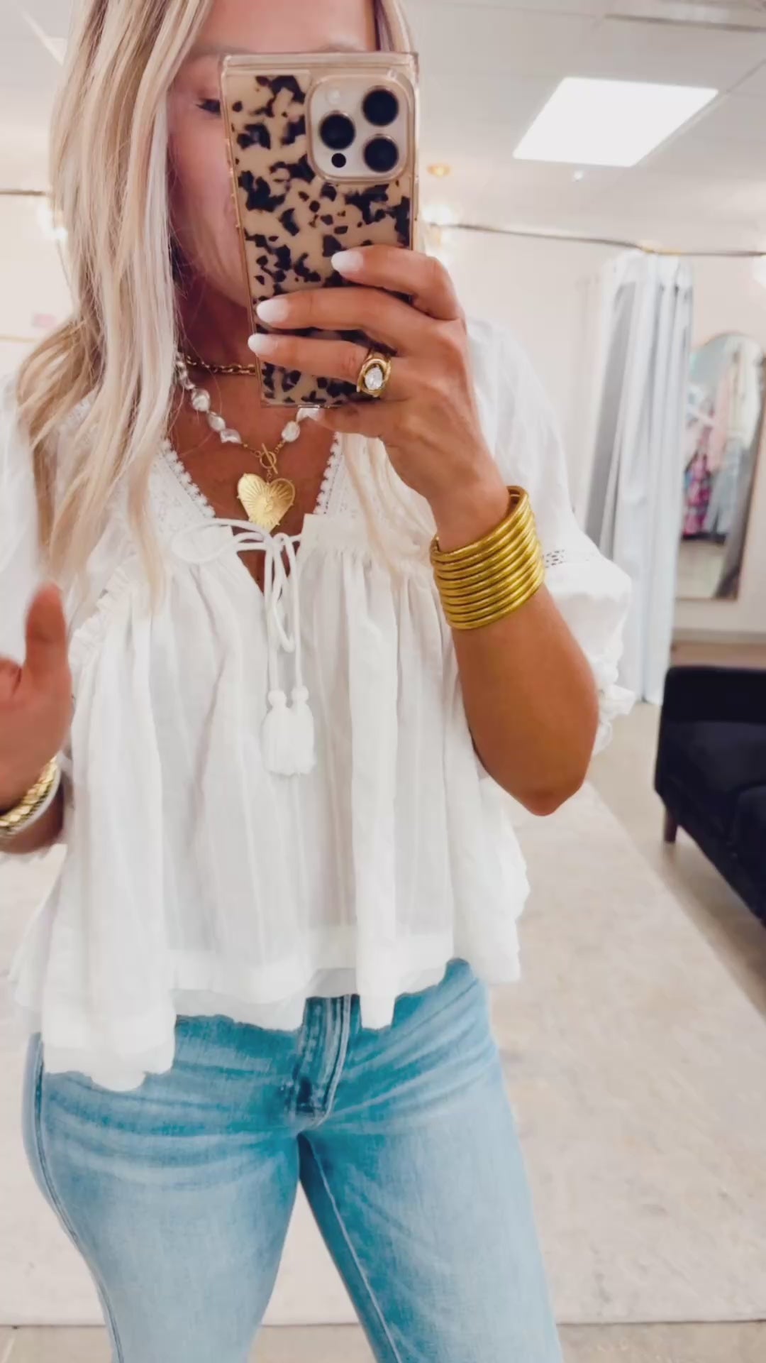 Boho Crochet Blouse-White