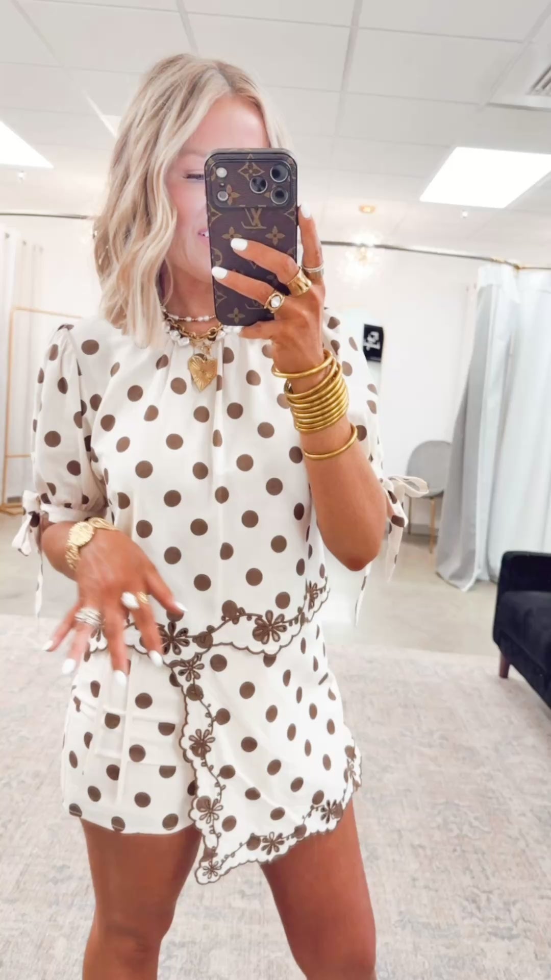 The Polka Charm Skort Set
