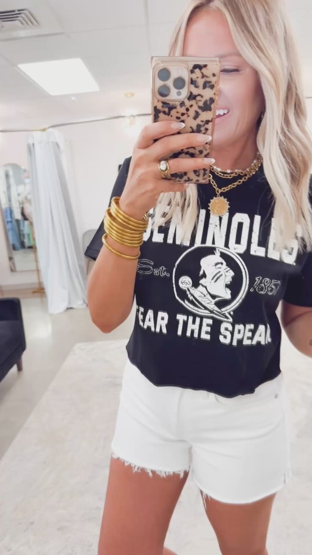 Seminoles Fear The Spear Cropped Tee