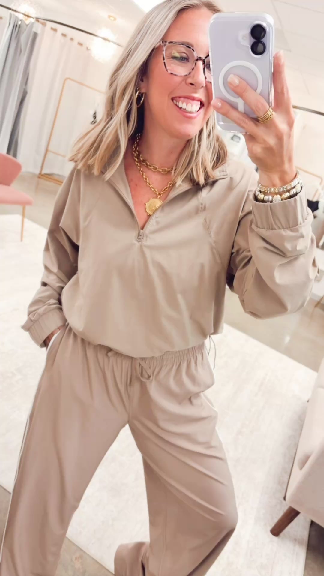The Active Ease Pullover-Taupe