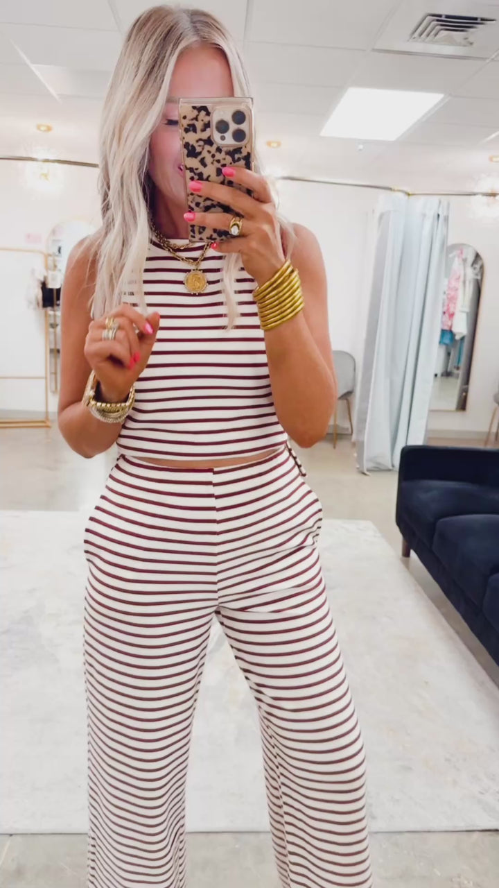 Capri Stripe Two-Piece Set