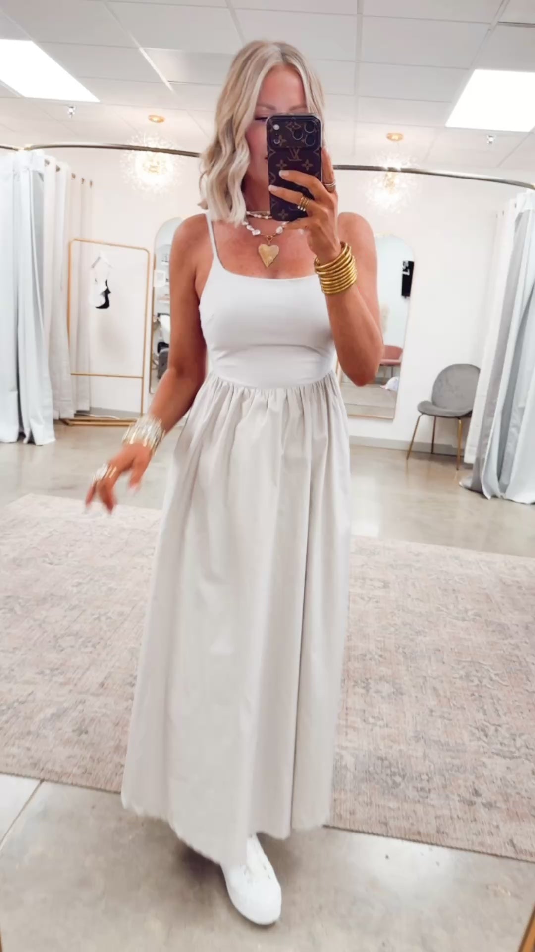 Everyday Elegance Midi Dress-Stone