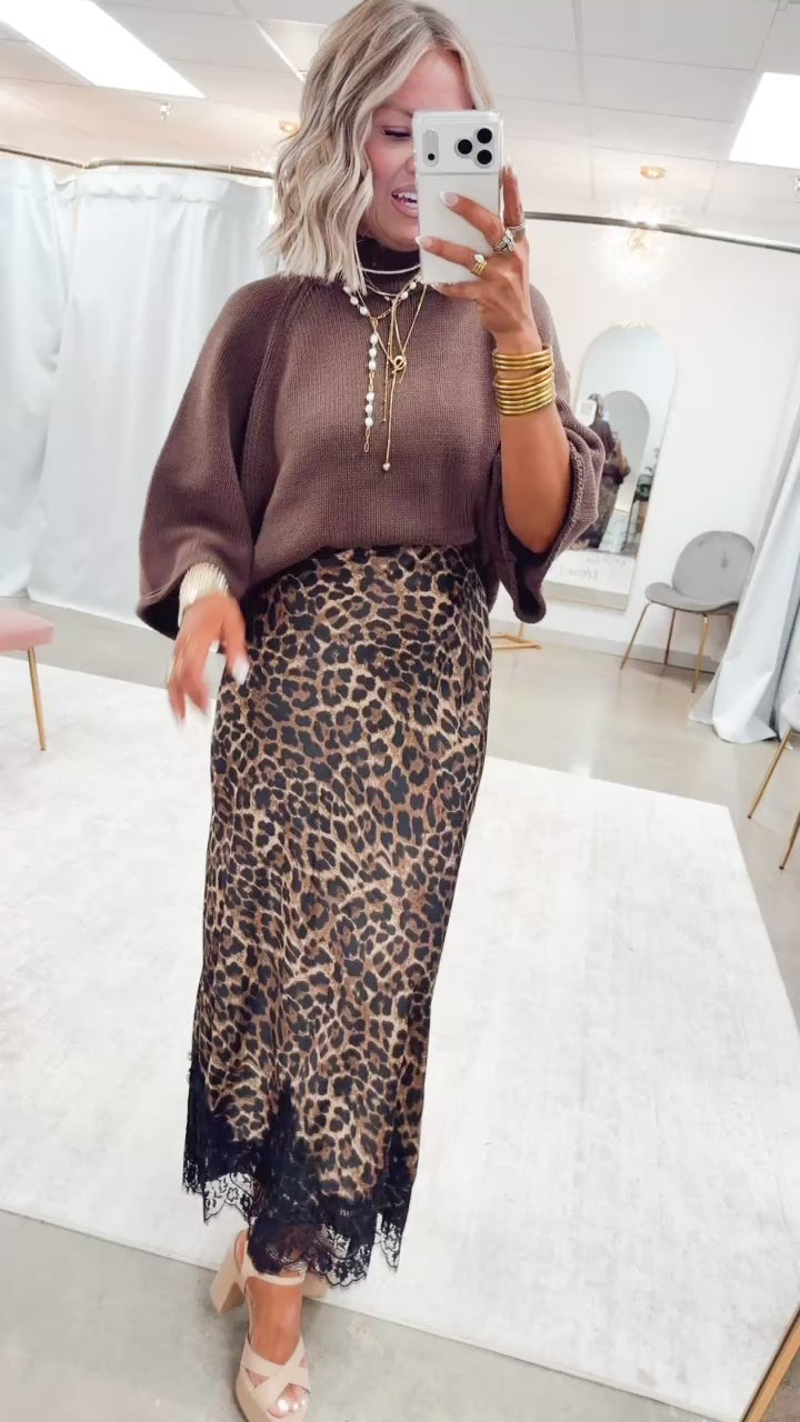 The Leopard Lace Maxi Skirt