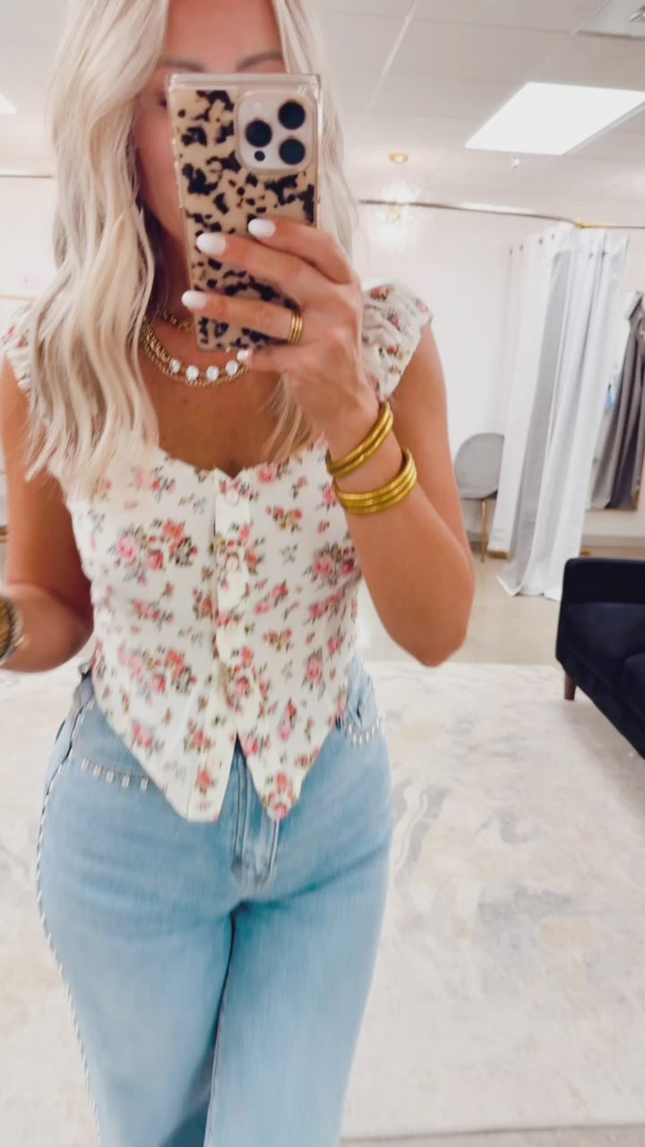 Nova Stud Wide Leg Jeans